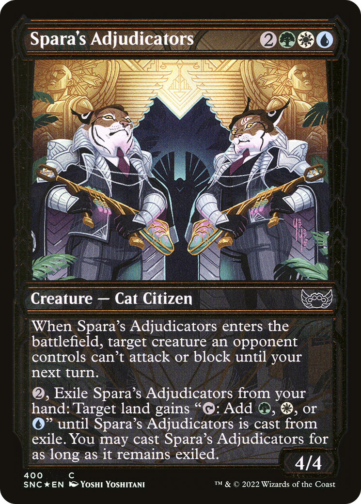 Image of Spara's Adjudicators (Gilded Foil) (SNC-400) - Streets of New Capenna: (Showcase) Foil