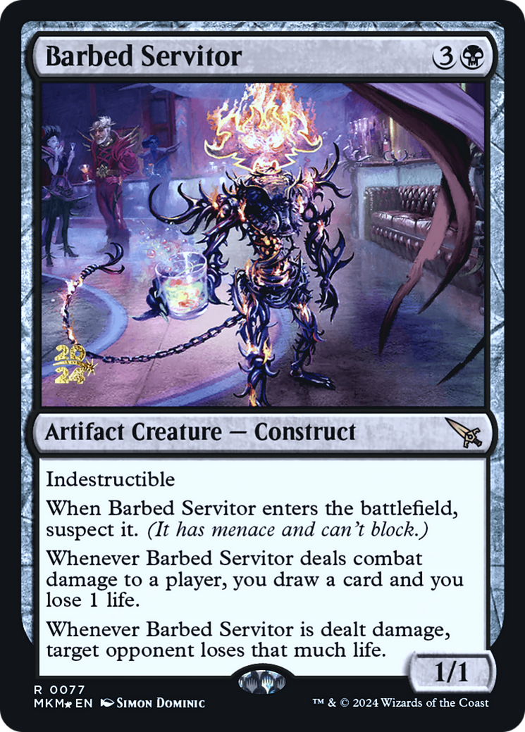Image of Barbed Servitor (PRE-077) - Murders at Karlov Manor Promos Foil