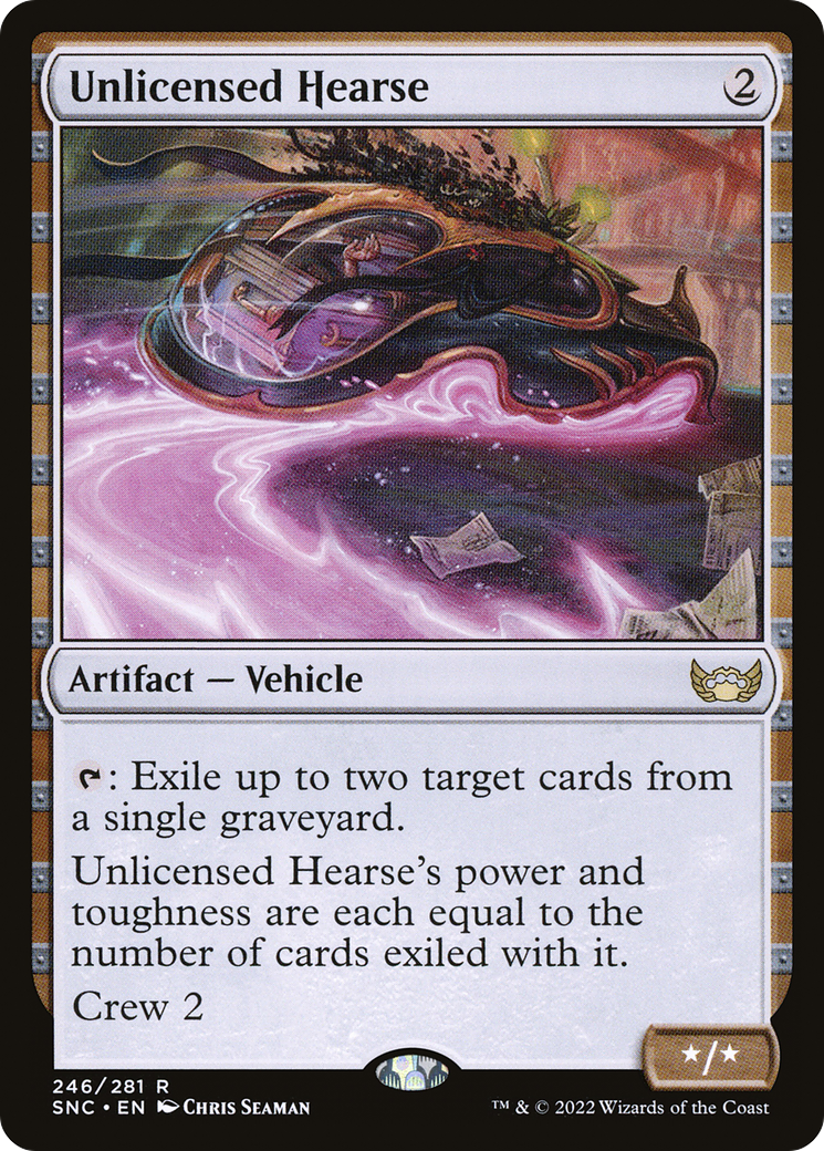 Image of Unlicensed Hearse (SNC-246) - Streets of New Capenna Foil