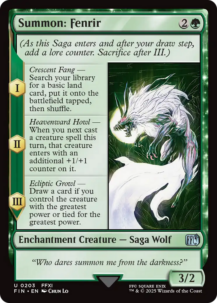 Image of Summon: Fenrir (FIN-203) - FINAL FANTASY: (enchantment)