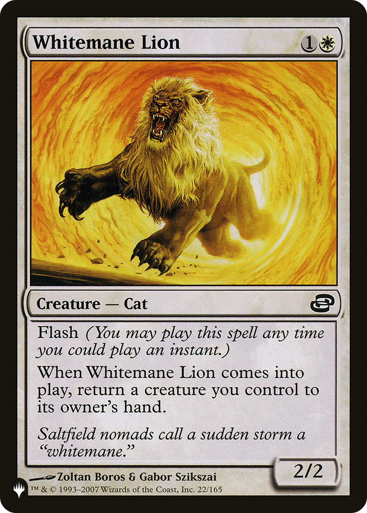 Image of Whitemane Lion (PLC) (LIST-PLC-22) - The List