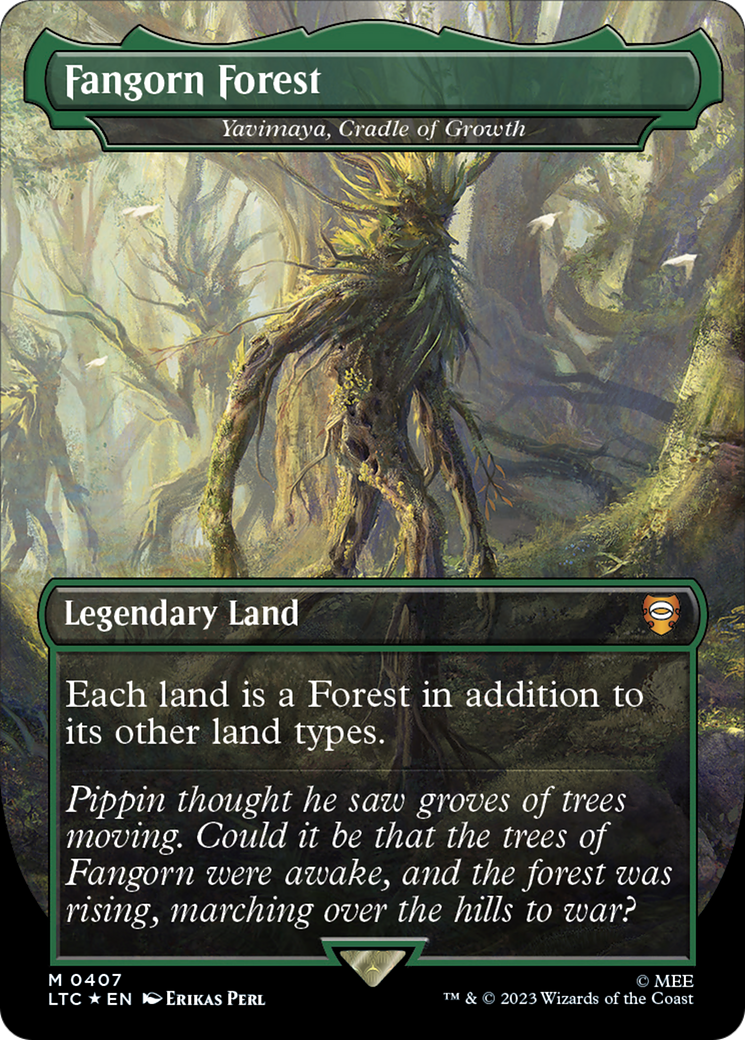Image of Fangorn Forest - Yavimaya, Cradle of Growth (Surge Foil) (LTC-407) - Tales of Middle-earth Commander / Fangorn Forest (Borderless) Foil