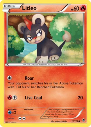 Image of Litleo 011  - Reverse Holofoil XY  Phantom Forces - Common