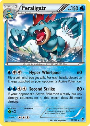 Image of Feraligatr 017/119  - Reverse Holofoil XY  Phantom Forces - Holo Rare