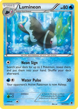 Image of Lumineon 019  XY  Phantom Forces - Uncommon