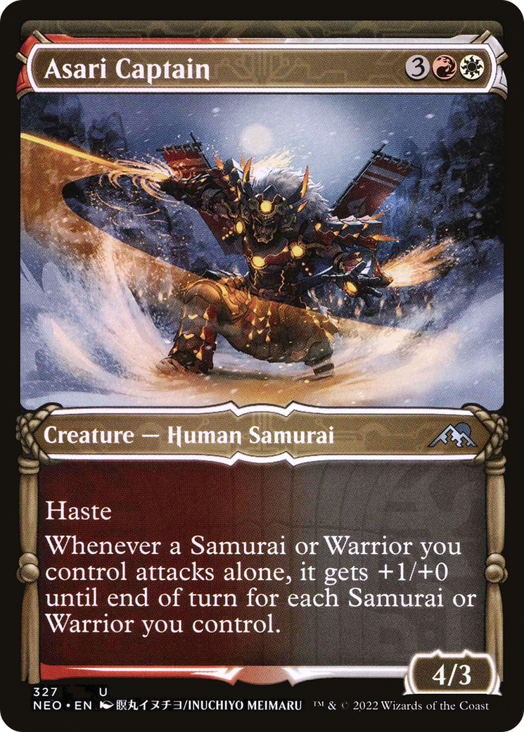 Image of Asari Captain (Showcase) (NEO-327) - Kamigawa: Neon Dynasty: (Showcase)