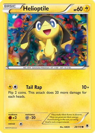 Image of Helioptile (28) 028  - Reverse Holofoil XY  Phantom Forces - Common