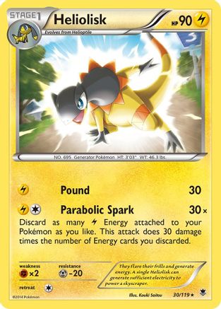 Image of Heliolisk 030  - Reverse Holofoil XY  Phantom Forces - Holo Rare