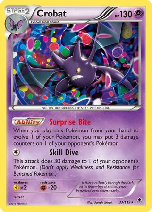 Image of Crobat 033/119  - Reverse Holofoil XY  Phantom Forces - Rare