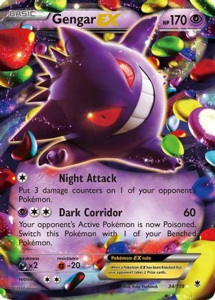 Image of Gengar EX 034/119  - Holofoil XY  Phantom Forces - Ultra Rare