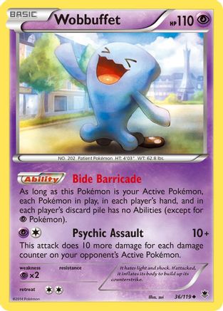 Image of Wobbuffet 036  XY  Phantom Forces - Uncommon