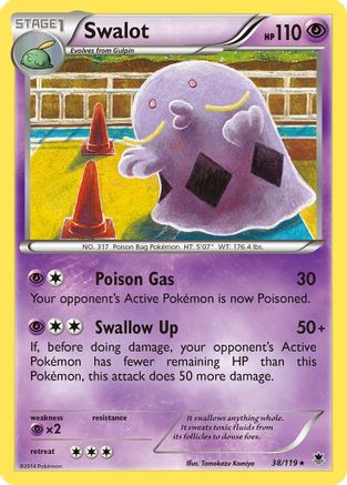 Image of Swalot 038/119  - Reverse Holofoil XY  Phantom Forces - Rare