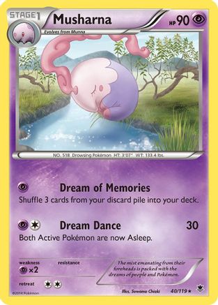 Image of Musharna 040  XY  Phantom Forces - Rare