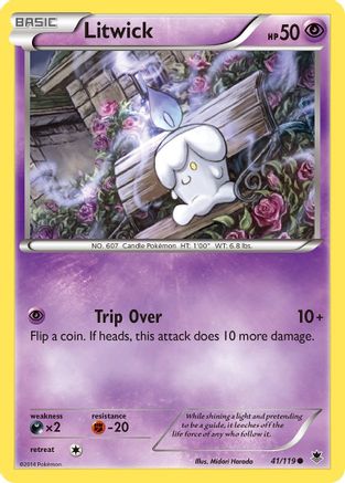 Image of Litwick 041/119  - Reverse Holofoil XY  Phantom Forces - Common