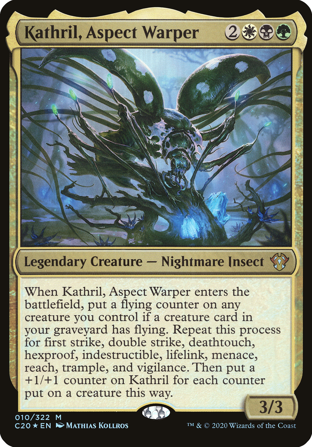 Image of Kathril, Aspect Warper (Commander 2020) (OVER-010) - Commander 2020 Oversized Foil