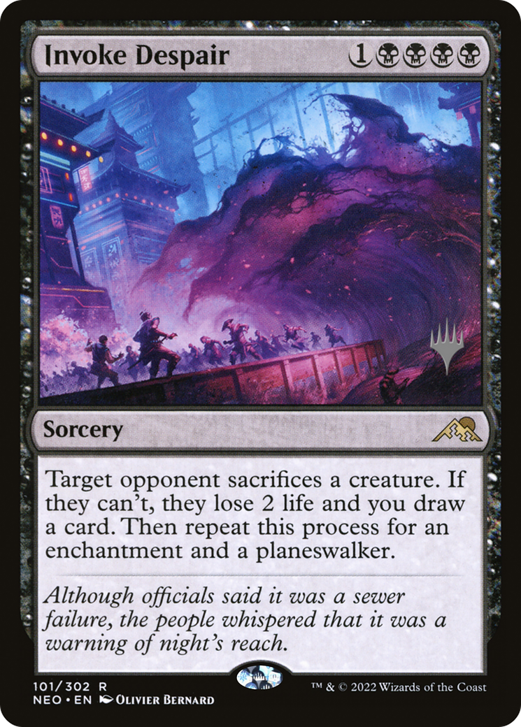 Image of Invoke Despair (PPNEO-101) - Kamigawa: Neon Dynasty Promos