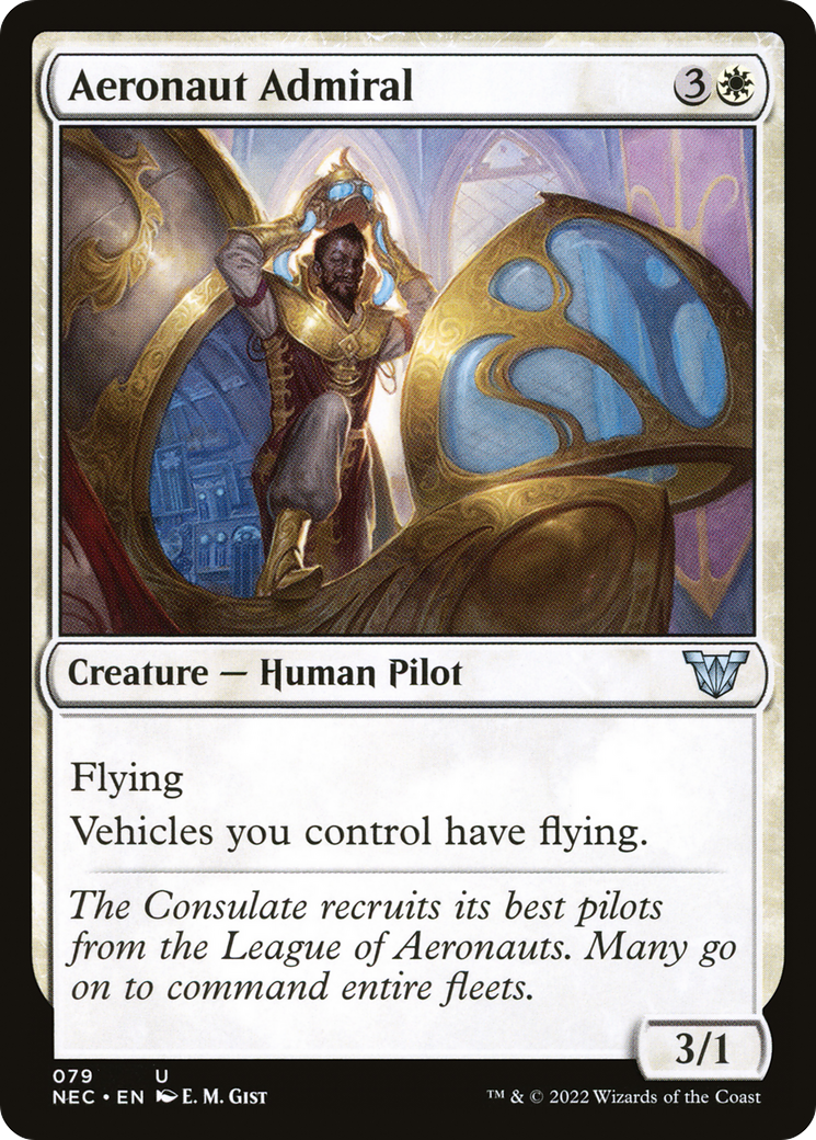 Image of Aeronaut Admiral (NEC-079) - Neon Dynasty Commander