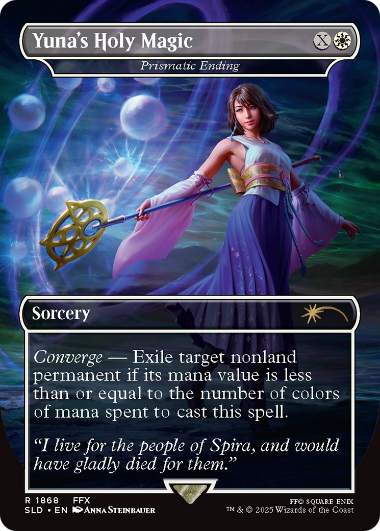 Image of Prismatic Ending (SLD-1868) - Secret Lair Drop / Yuna's Holy Magic (Borderless) Foil