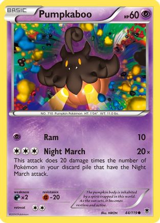 Image of Pumpkaboo 044/119  - Reverse Holofoil XY  Phantom Forces - Common