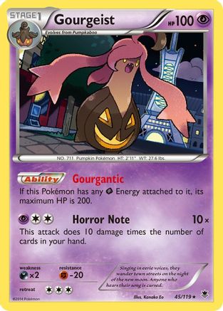 Image of Gourgeist 045/119  - Reverse Holofoil XY  Phantom Forces - Holo Rare