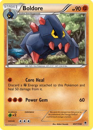 Image of Boldore 049  - Reverse Holofoil XY  Phantom Forces - Uncommon