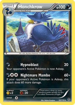 Image of Honchkrow 052  - Reverse Holofoil XY  Phantom Forces - Rare