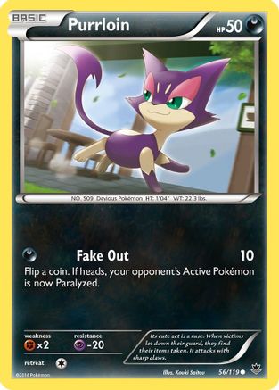 Image of Purrloin 056  - Reverse Holofoil XY  Phantom Forces - Common