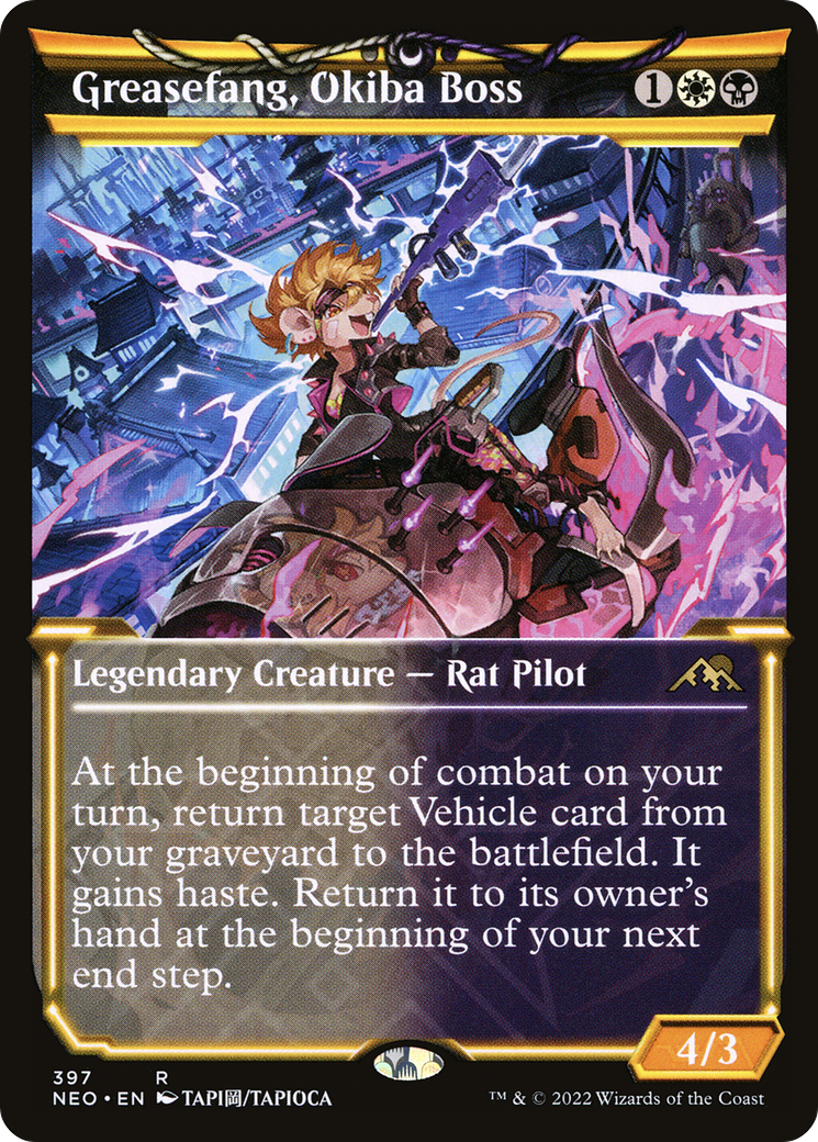 Image of Greasefang, Okiba Boss (Showcase) (NEO-397) - Kamigawa: Neon Dynasty: (Showcase) Foil