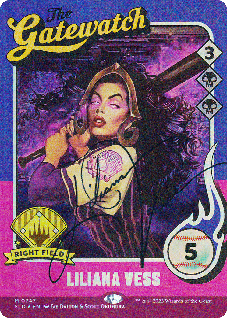 Image of Liliana Vess (747) (Autographed) (SLD-747) - Secret Lair Drop: (Full Art) (Borderless) Foil