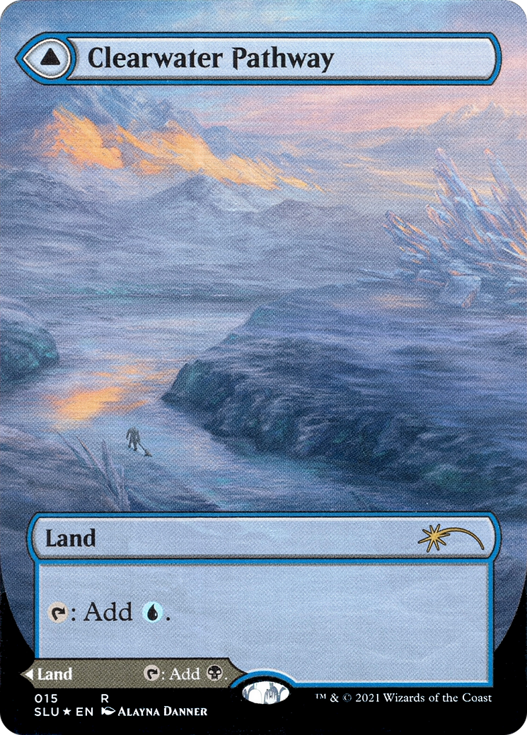 Image of Clearwater Pathway (Borderless) (SLU-015) - Secret Lair: Ultimate Edition: (Showcase) (Borderless) Foil