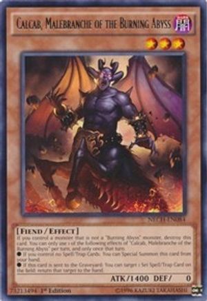 Image of Calcab, Malebranche of the Burning Abyss (NECH-EN084) - The New Challengers 1st Edition