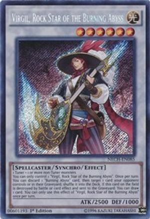 Image of Virgil, Rock Star of the Burning Abyss (NECH-EN085) - The New Challengers 1st Edition