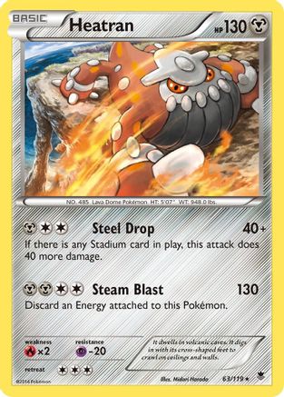 Image of Heatran 063  - Holofoil XY  Phantom Forces - Holo Rare