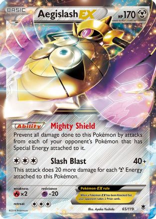 Image of Aegislash EX 065/119  - Holofoil XY  Phantom Forces - Ultra Rare