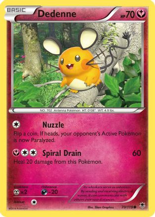 Image of Dedenne 070/119  XY  Phantom Forces - Common