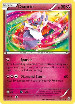 Image of Diancie 071/119  - Reverse Holofoil XY  Phantom Forces - Holo Rare