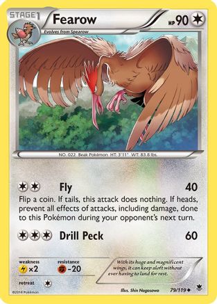 Image of Fearow 079  - Reverse Holofoil XY  Phantom Forces - Uncommon
