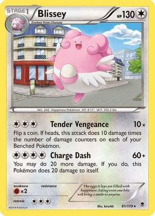 Image of Blissey 081  XY  Phantom Forces - Rare