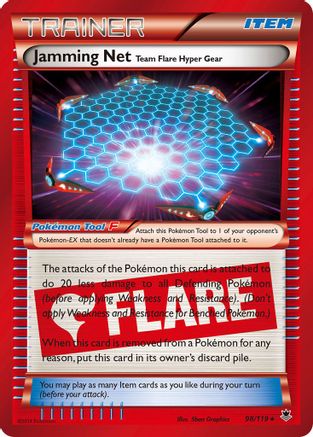 Image of Jamming Net 098/119  - Holofoil XY  Phantom Forces - Holo Rare