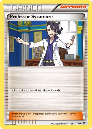 Image of Professor Sycamore 101/119  - Reverse Holofoil XY  Phantom Forces - Uncommon