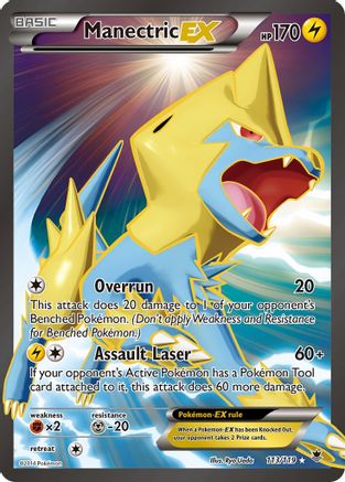 Image of Manectric EX (113 Full Art) 113/119  - Holofoil XY  Phantom Forces - Ultra Rare