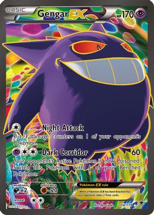 Image of Gengar EX (114 Full Art) 114/119  - Holofoil XY  Phantom Forces - Ultra Rare