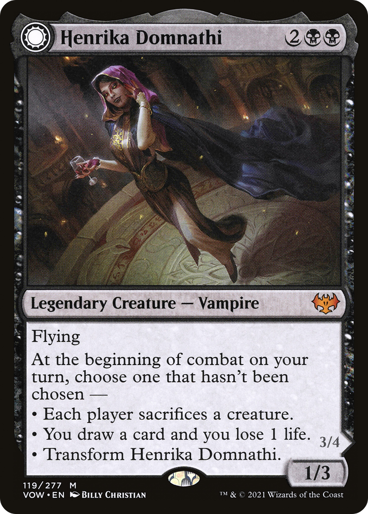 Image of Henrika Domnathi (VOW-119) - Innistrad: Crimson Vow: (Double Faced Transform) Foil