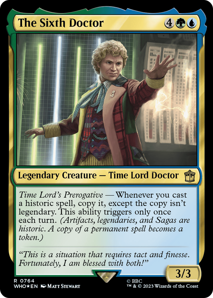 Image of The Sixth Doctor (Surge Foil) (WHO-764) - Doctor Who Foil