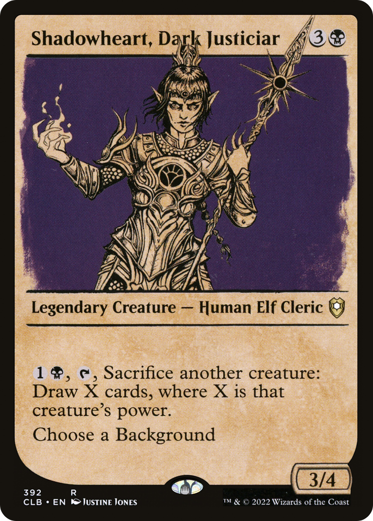 Image of Shadowheart, Dark Justiciar (Showcase) (CLB-392) - Commander Legends: Battle for Baldur's Gate: (Showcase) Foil