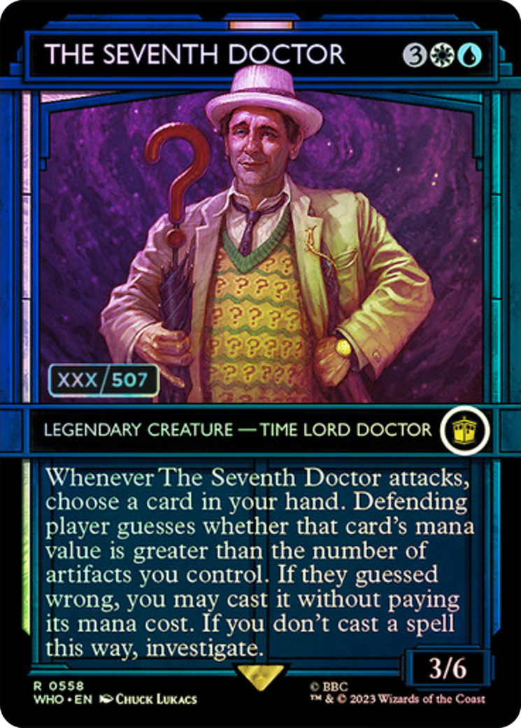 Image of The Seventh Doctor (Serial Numbered) (WHO-558) - Doctor Who: (Showcase) (Borderless) Foil