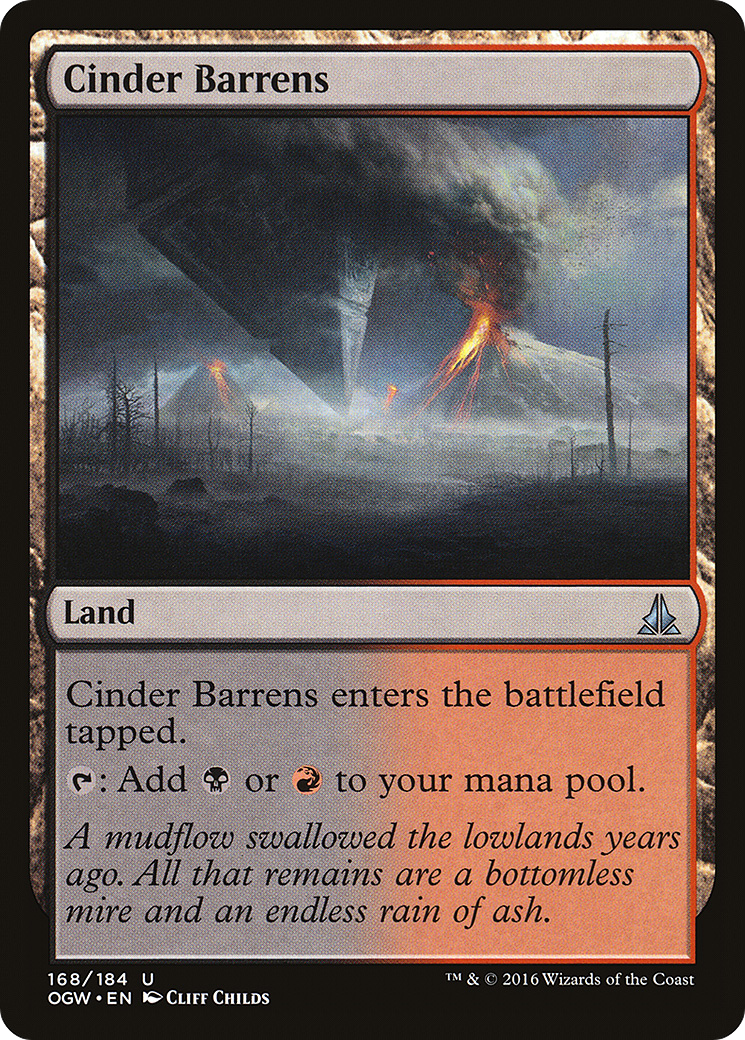Image of Cinder Barrens (OGW-168) - Oath of the Gatewatch Foil