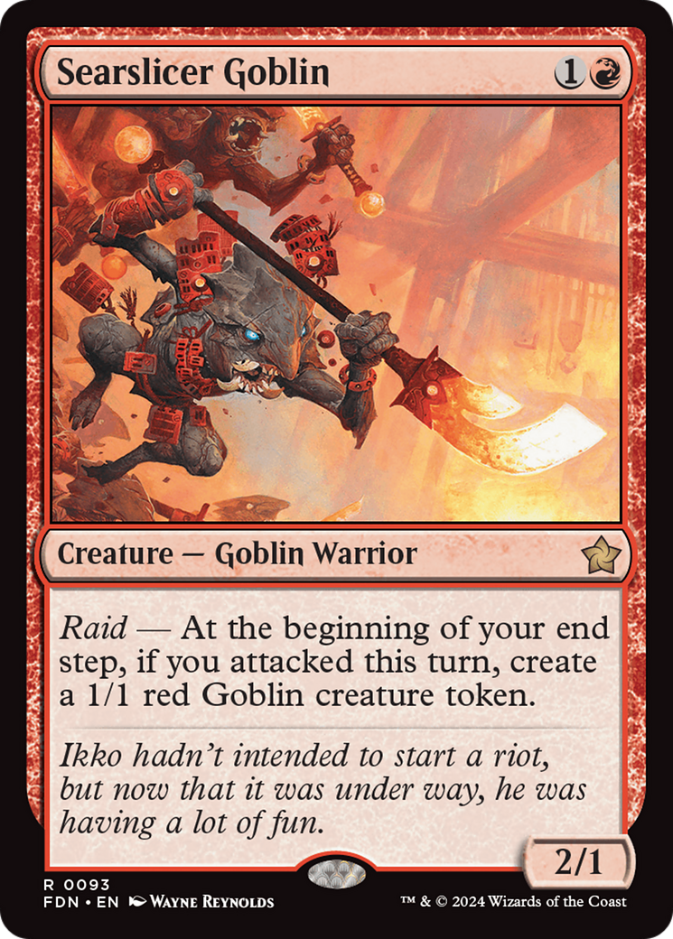 Image of Searslicer Goblin (FDN-093) - Foundations Foil