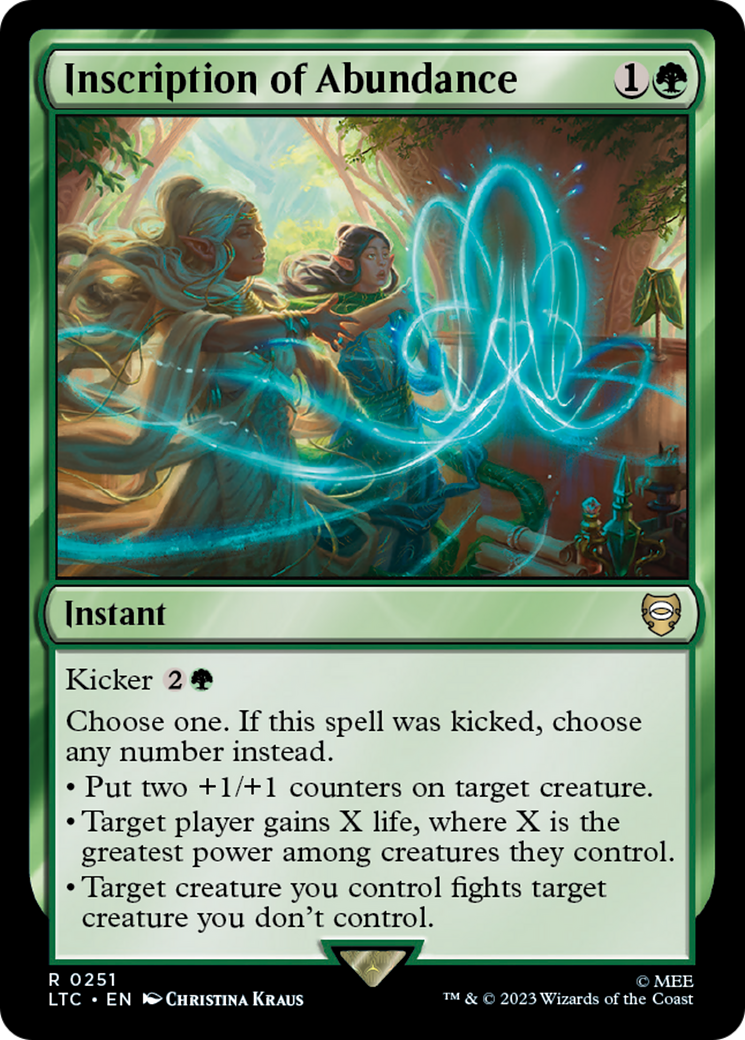 Image of Inscription of Abundance (LTC-251) - Tales of Middle-earth Commander