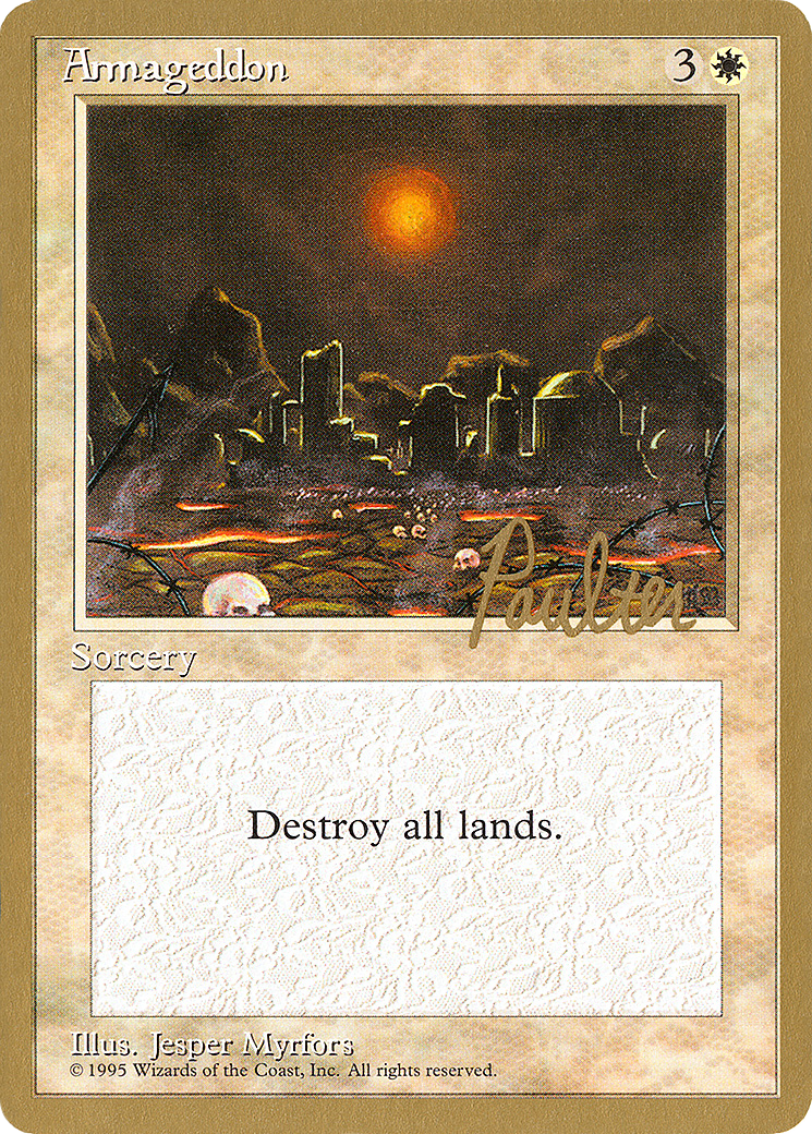 Image of Armageddon - 1996 Preston Poulter (4ED) (WCD-) - Pro Tour Collector Set